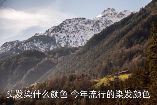 頭發染什么顏色 今年流行的染發顏色