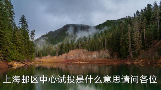上海郵區中心試投是什么意思請問各位