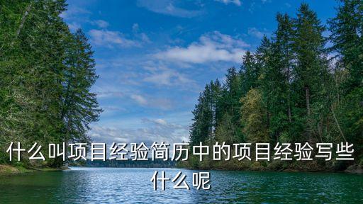 簡歷項目經驗，什么叫項目經驗簡歷中的項目經驗寫些什么呢