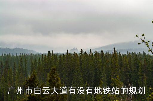 華潤廣州白云大道西延線規劃，廣州白云區有白云大道嗎