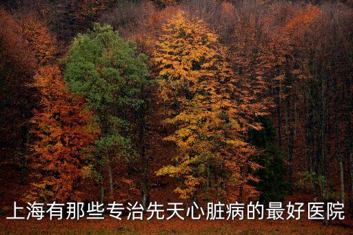 上海市治療小兒先心病醫院排名，上海有那些專治先天心臟病的最好醫院