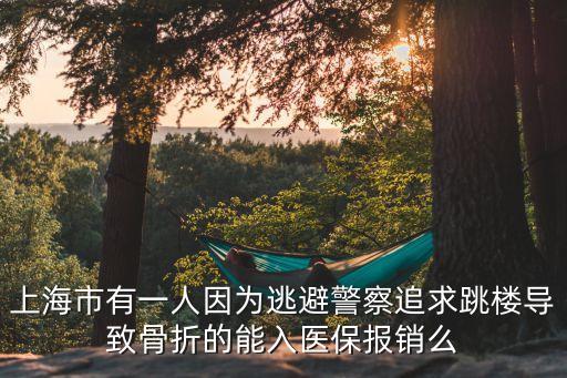 上海市環球港跳樓，上海市有一人因為逃避警察追求跳樓導致骨折的能入醫保報銷么