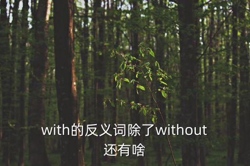 with反義詞，with的反義詞除了without還有啥