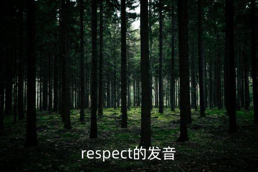 espect，respect的發音