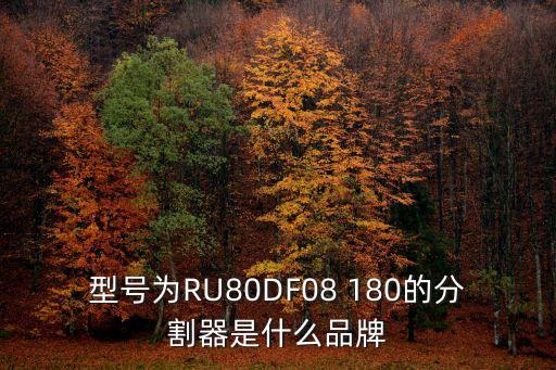 型號為RU80DF08 180的分割器是什么品牌