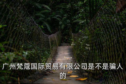 廣州梵蔻國際貿(mào)易有限公司是不是騙人的