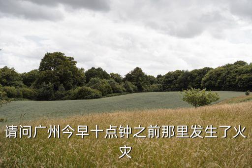 請問廣州今早十點鐘之前那里發生了火災