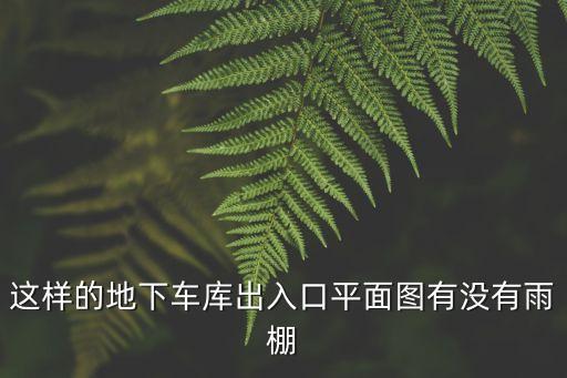 這樣的地下車庫出入口平面圖有沒有雨棚