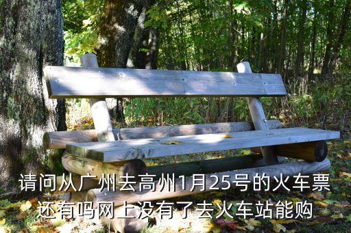 請問從廣州去高州1月25號的火車票還有嗎網上沒有了去火車站能購