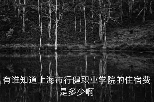 有誰知道上海市行健職業(yè)學(xué)院的住宿費(fèi)是多少啊