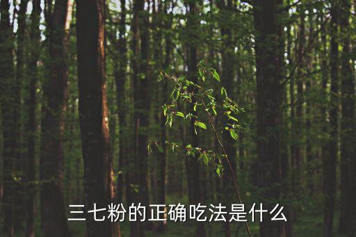 三七吃法，田七怎樣吃