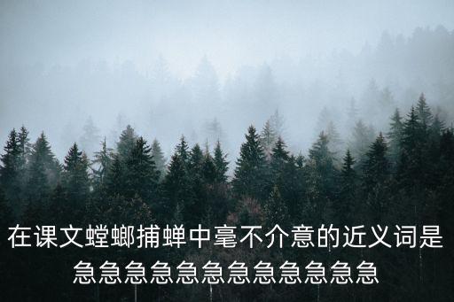 毫不在意的近義詞，毫不在意的近義詞