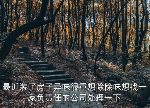 最近裝了房子異味很重想除除味想找一家負責任的公司處理一下