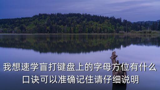 鍵盤字母記憶口訣，我想速學盲打鍵盤上的字母方位有什么口訣可以準確記住請仔細說明