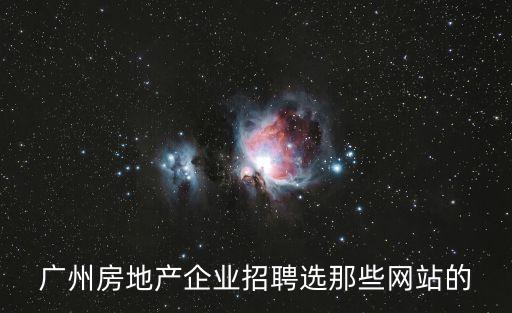 廣州房地產(chǎn)企業(yè)招聘選那些網(wǎng)站的