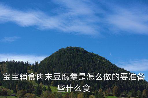 肉末豆腐羹，寶寶輔食肉末豆腐羹是怎么做的要準(zhǔn)備些什么食