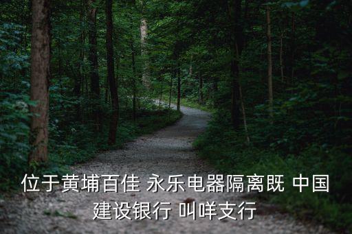 廣州黃埔區一地升中風險，位于黃埔百佳 永樂電器隔離既 中國建設銀行 叫咩支行