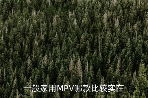 家用mpv哪款車最好，一般家用MPV哪款比較實在