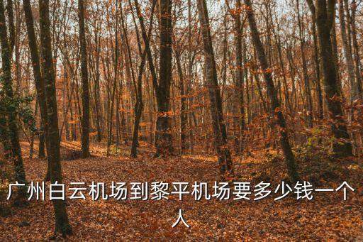廣州白云機(jī)場(chǎng)到黎平機(jī)場(chǎng)要多少錢(qián)一個(gè)人