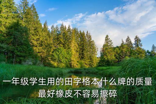 一年級學生用的田字格本什么牌的質量最好橡皮不容易擦碎