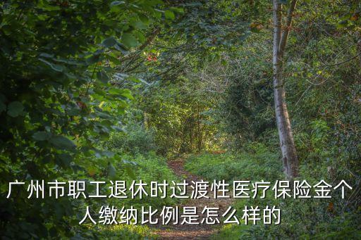廣州市職工退休時過渡性醫(yī)療保險金個人繳納比例是怎么樣的
