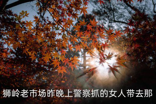 獅嶺老市場昨晚上警察抓的女人帶去那