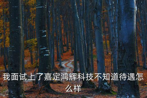 我面試上了嘉定鴻輝科技不知道待遇怎么樣