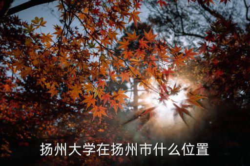 揚州大學在哪，揚州大學在揚州市什么位置