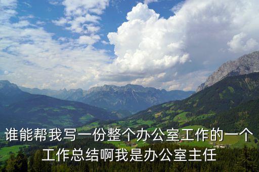 誰能幫我寫一份整個辦公室工作的一個工作總結啊我是辦公室主任