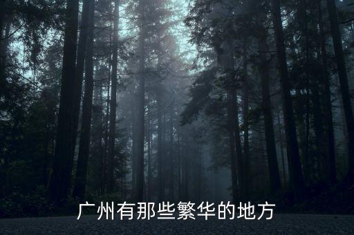 廣州不可復制的繁華地方，廣州有那些繁華的地方