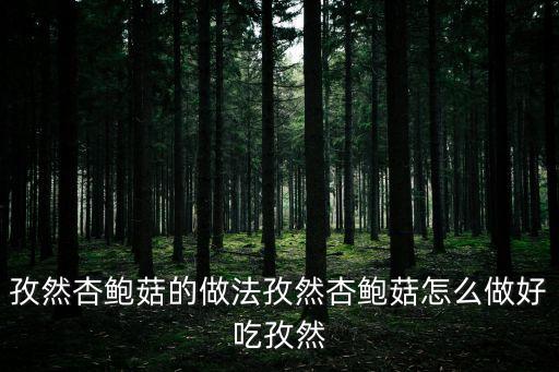 孜然杏鮑菇的做法孜然杏鮑菇怎么做好吃孜然