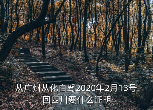 從廣州從化自駕2020年2月13號回四川要什么證明