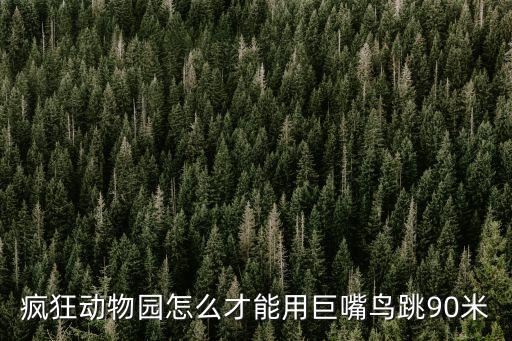 瘋狂動物園怎么才能用巨嘴鳥跳90米