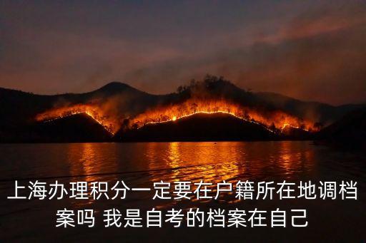 上海市積分辦理檔案所在地，上海辦積分制居住證 調檔問題