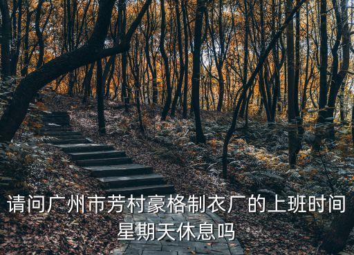 廣州制衣廠現(xiàn)在還上班嗎，請(qǐng)問廣州市芳村豪格制衣廠的上班時(shí)間星期天休息嗎