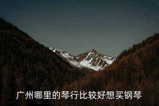 廣州哪里的琴行比較好想買鋼琴