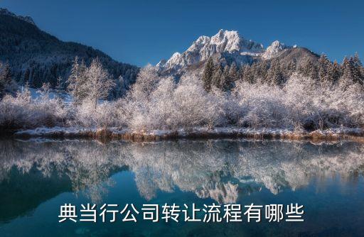 典當行公司轉讓流程有哪些