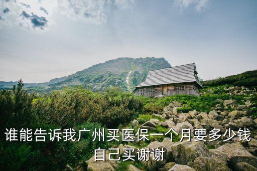 誰能告訴我廣州買醫(yī)保一個月要多少錢自己買謝謝