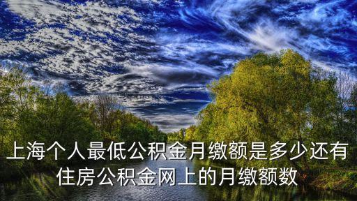 上海市最低檔公積金，2015年上海住房公積金繳納的最低比例是多少