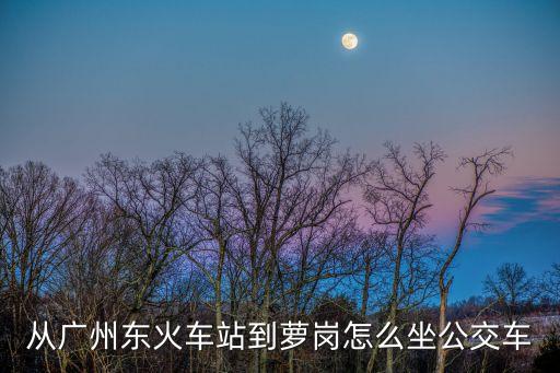 從廣州東火車站到蘿崗怎么坐公交車