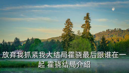 霍驍，放棄我抓緊我 霍驍的結局是什么
