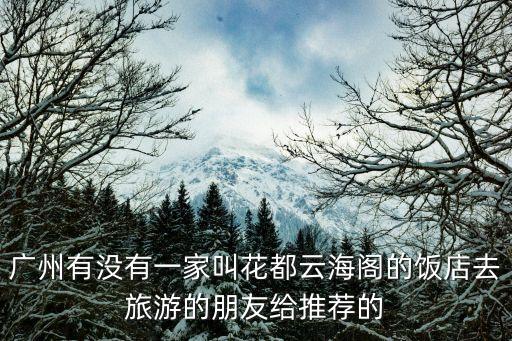 廣州海平閣附近，廣州有沒有一家叫花都云海閣的飯店去旅游的朋友給推薦的