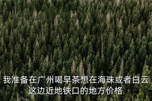 我準(zhǔn)備在廣州喝早茶想在海珠或者白云這邊近地鐵口的地方價(jià)格