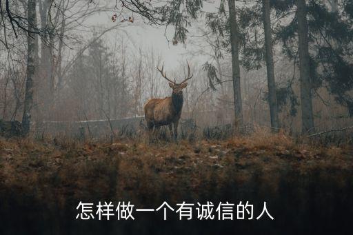 怎樣做一個(gè)有誠(chéng)信的人