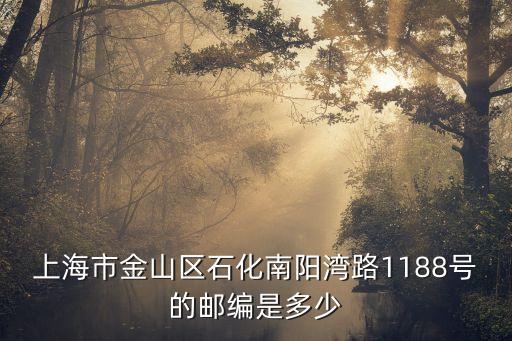 上海市金山區石化南陽灣路1188號的郵編是多少