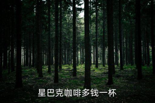 星巴克咖啡多錢(qián)一杯