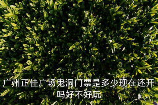廣州正佳廣場門票價，廣州正佳廣場鬼洞門票是多少現(xiàn)在還開嗎好不好玩