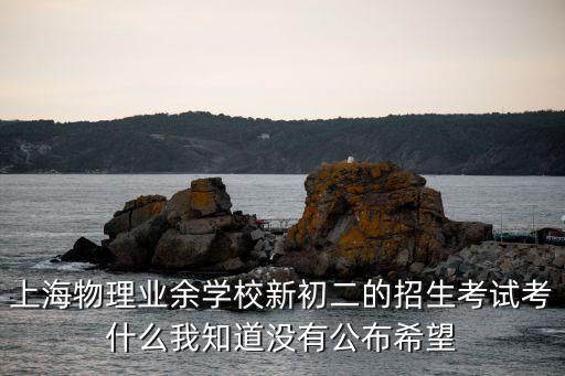 上海物理業余學校新初二的招生考試考什么我知道沒有公布希望