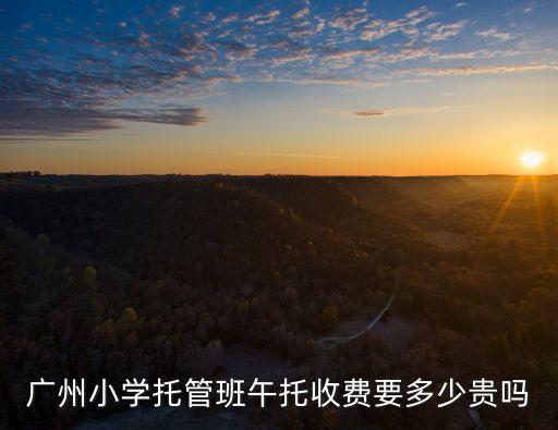 廣州小學托管班午托收費要多少貴嗎