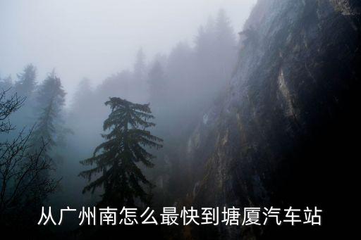 廣州南站到塘廈公交站，廣東公交查詢從廣州南站怎么坐車到塘廈汽車站最快